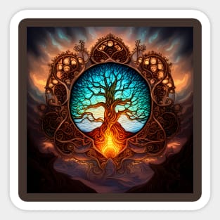 Magical Tree Fantasy Portal Sticker